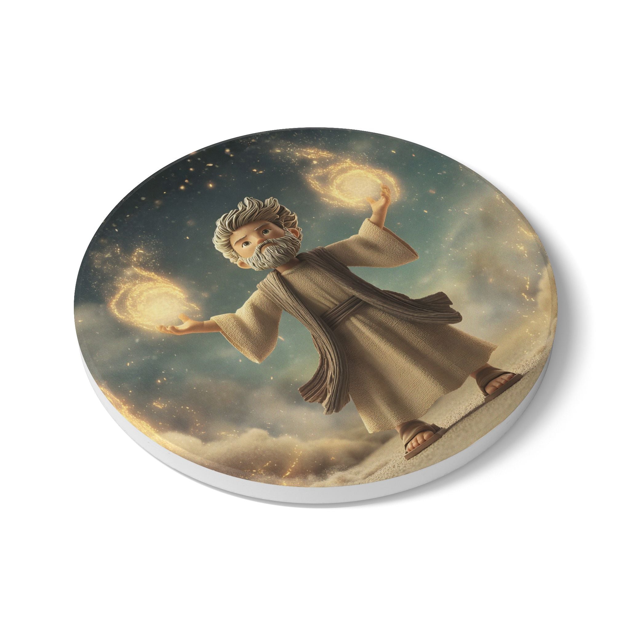 Biblical Elijah Ceramic Coaster