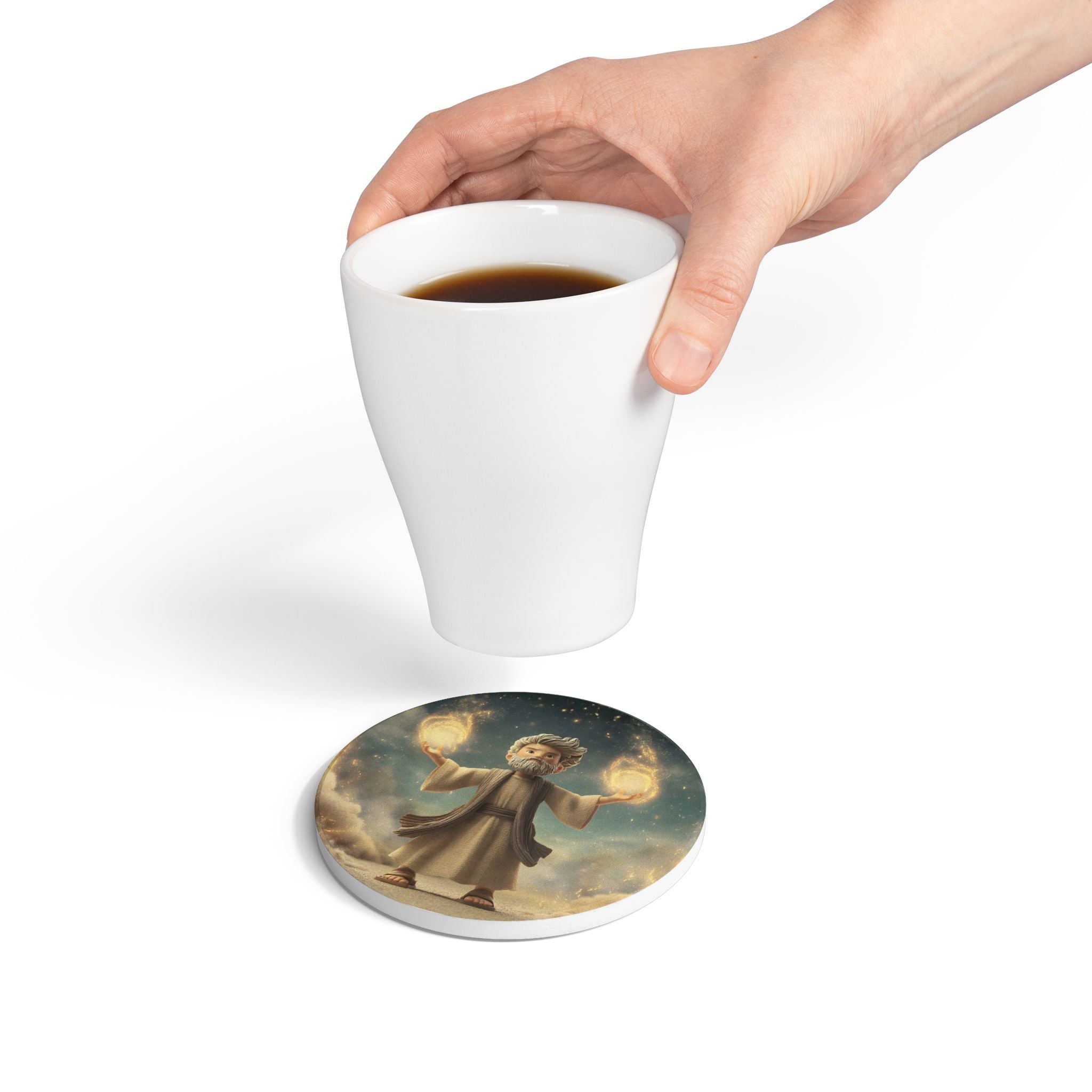 Biblical Elijah Ceramic Coaster