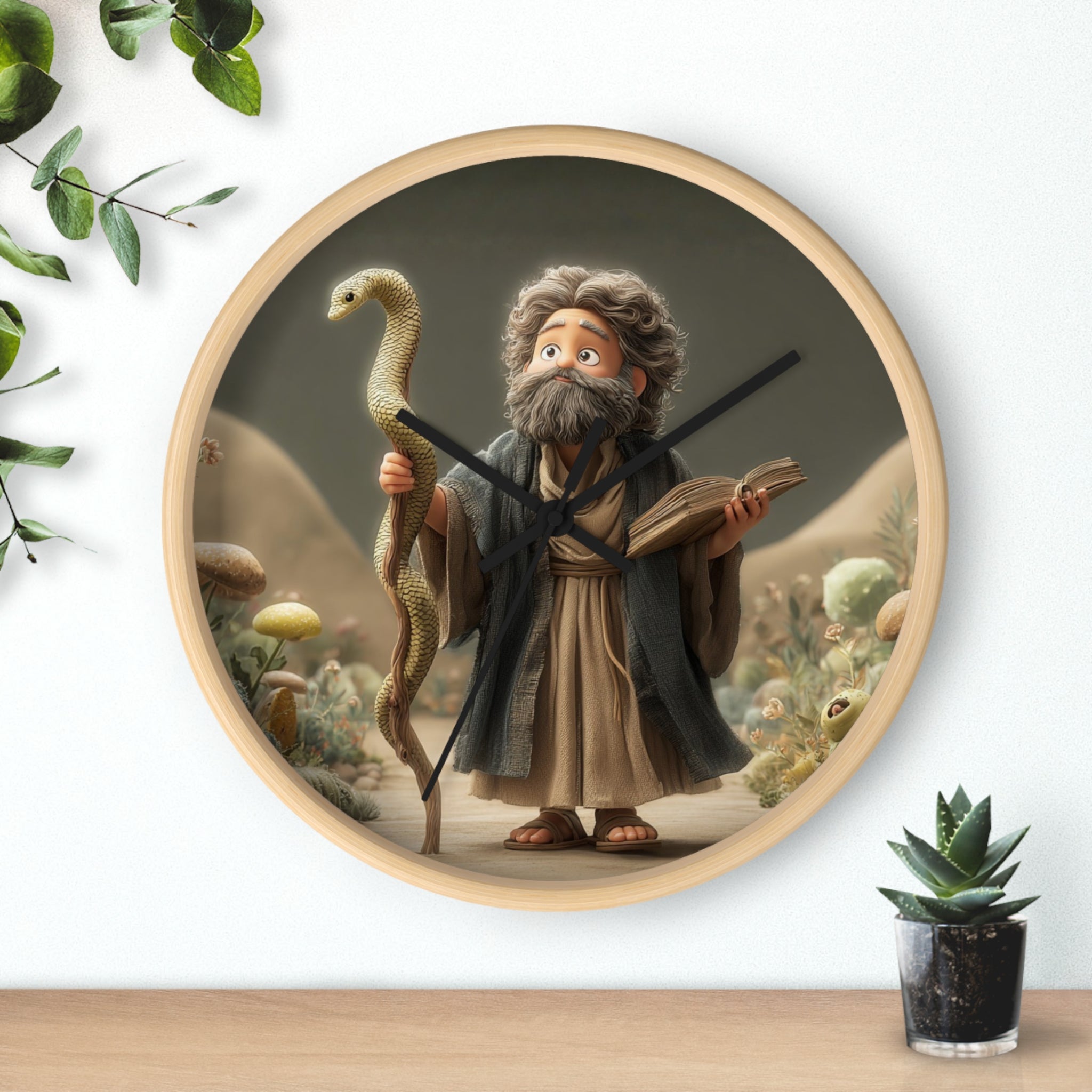 Moses Cartoon Wall Clock