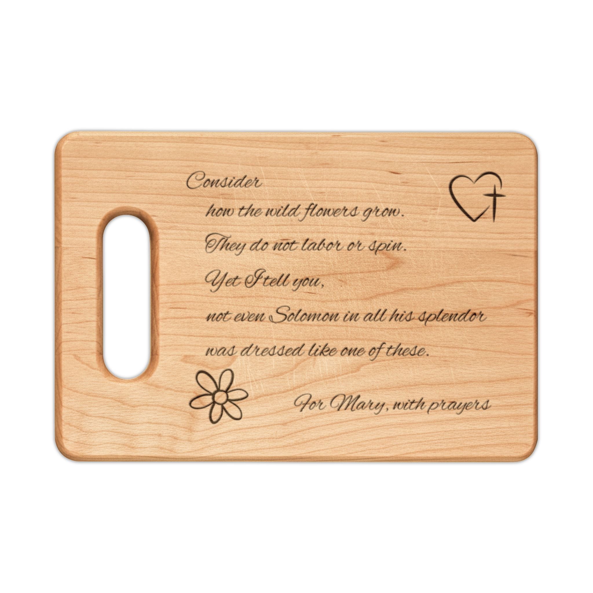 Engraved Recipe Wooden Cutting Board