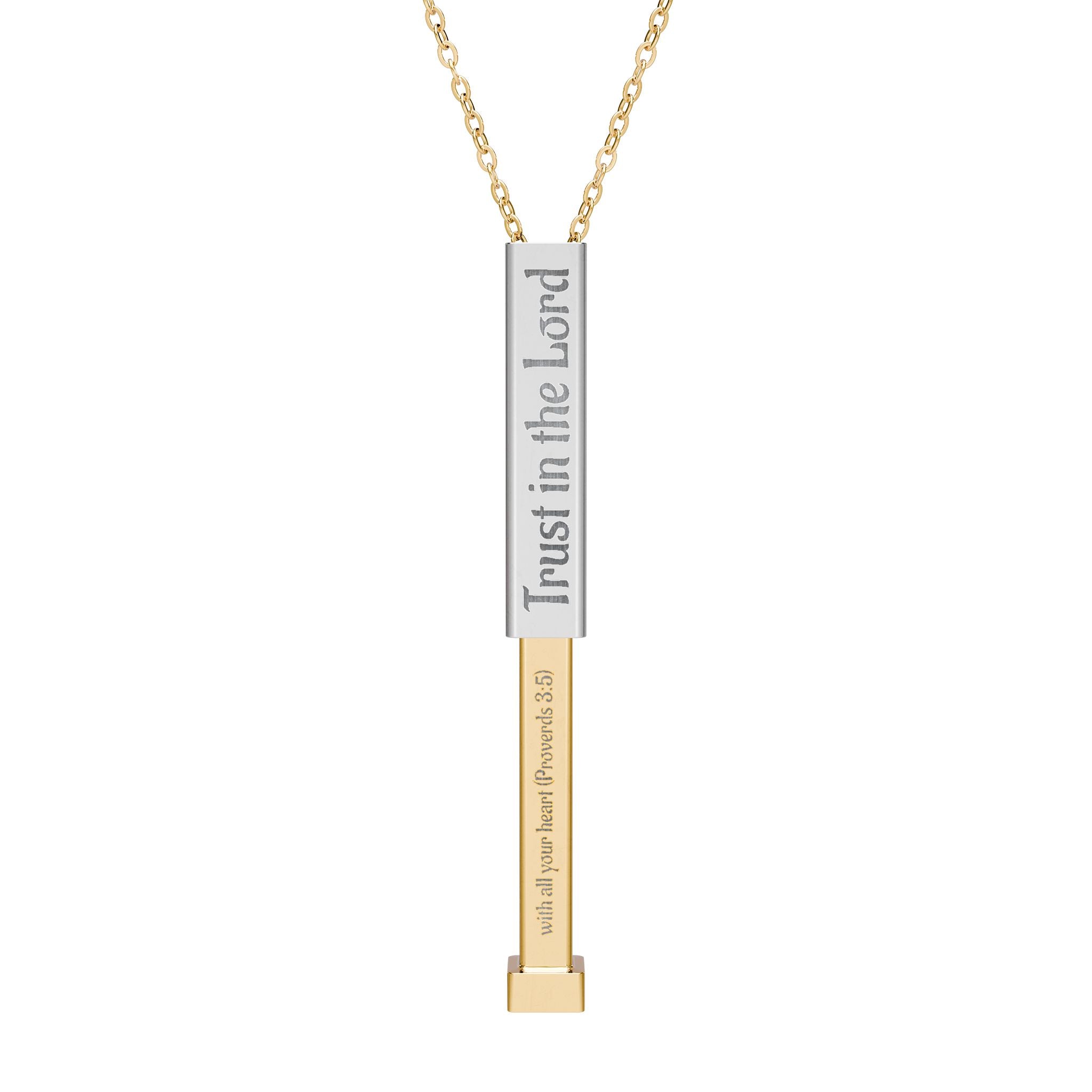Hidden Message Sliding Bar Necklace