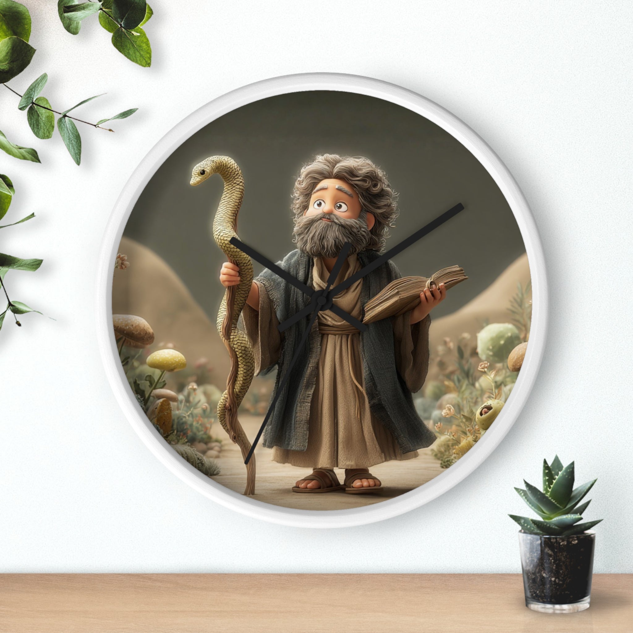 Moses Cartoon Wall Clock
