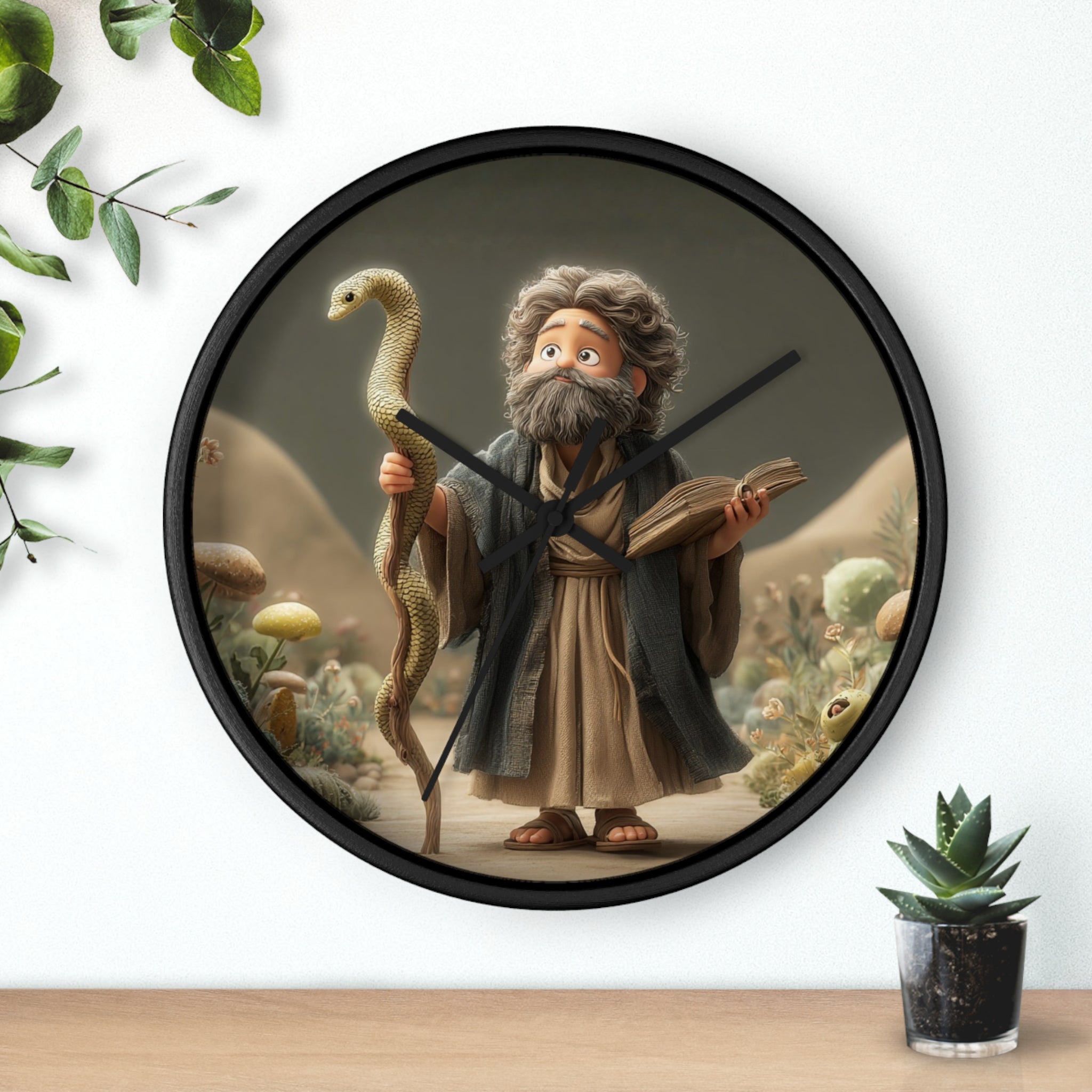 Moses Cartoon Wall Clock