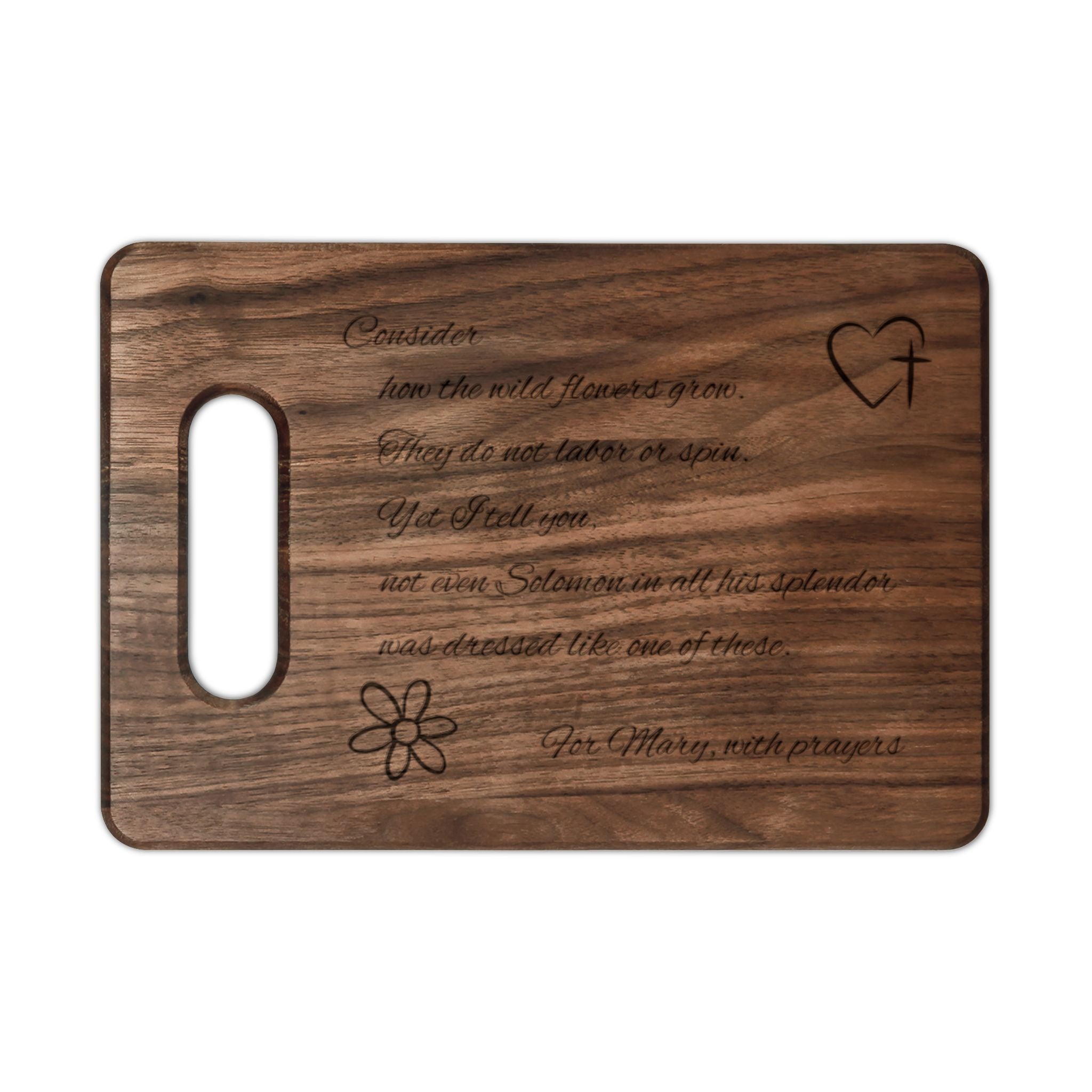 Engraved Recipe Wooden Cutting Board