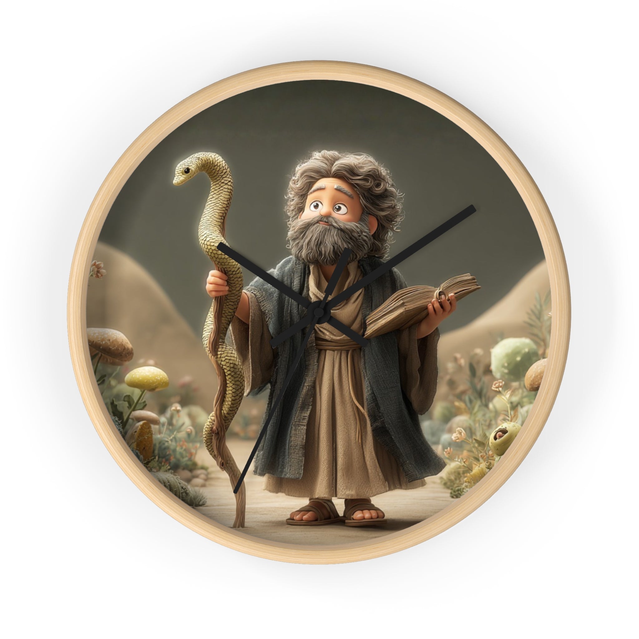 Moses Cartoon Wall Clock