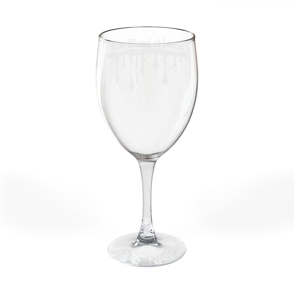 "The Blood of Jesus" Wine Glass