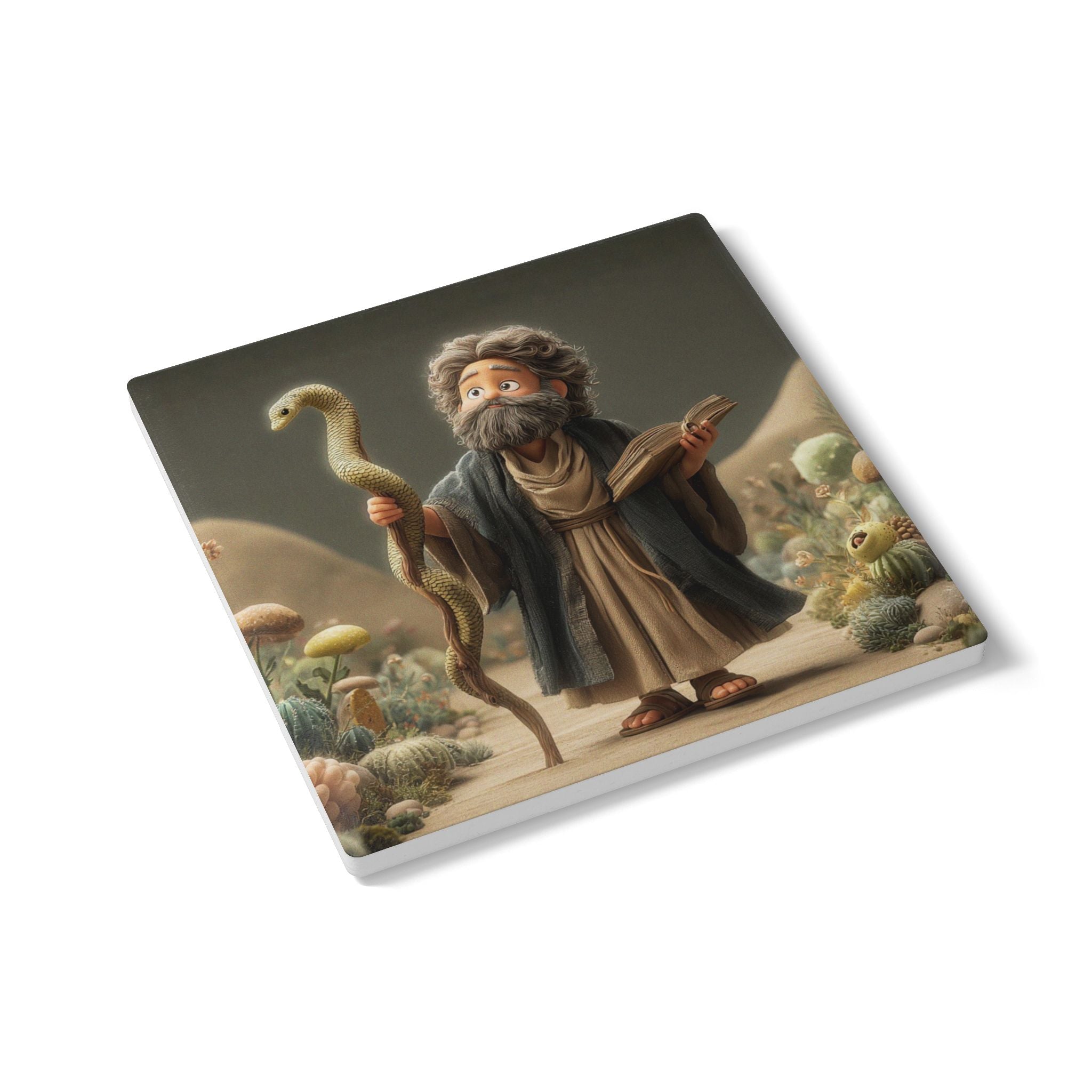 Biblical Moses Ceramic Coaster